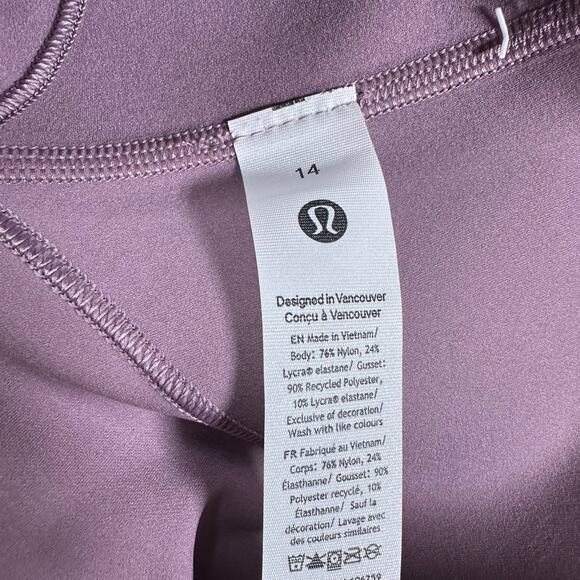Lululemon Glow Up Super-High-Rise Tight 28" Lavender Lux Women's Size 14 NWT - Picture 6 of 12